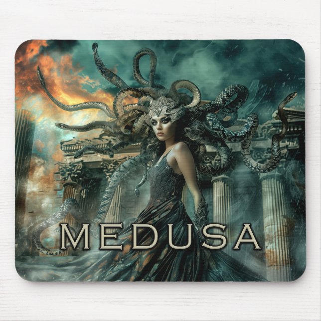 Mousepad Medusa, Deusa Cobra de mitologia grega, Gorgon #3 (Frente)