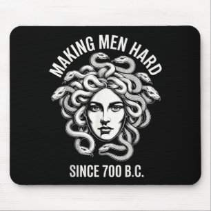 Mousepad Medusa engraçada dizendo que deixa homens duros Mi