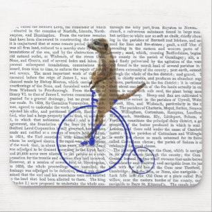 Mousepad Meerkat Em Azul Penny Farthing