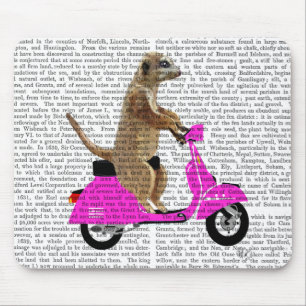 Mousepad Meerkat em Moped Rosa