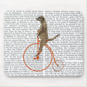 Mousepad Meerkat em Orange Penny Farthing