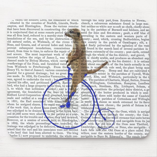 Mousepad Meerkat Sobre A Farinha Da Penny Azul (Frente)