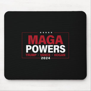 Mousepad Mega Powers Trump Vance Hogan 2024 Funny Patriótic