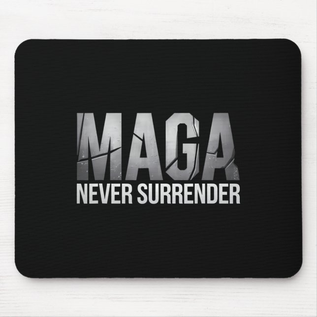 Mousepad Mega Trump Sombrio 2024 Mega Nunca se Rende (Frente)