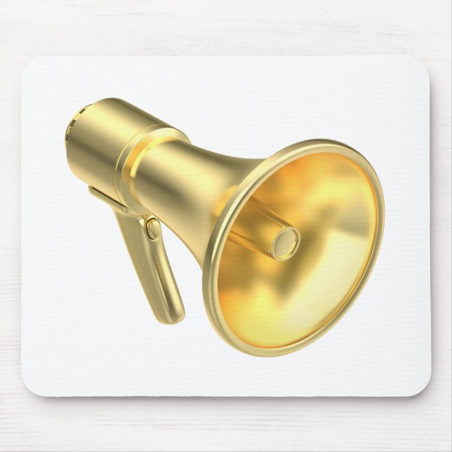 Mousepad megafone Dourado (Frente)
