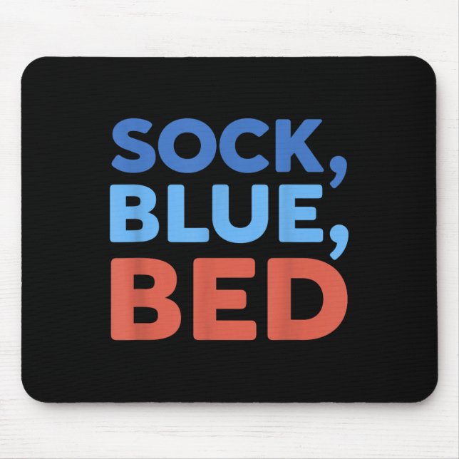 Mousepad Meia Azul Cama Meme Engraçado _1 (Frente)