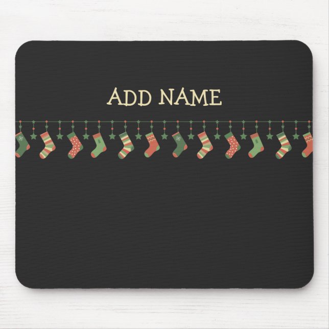 Mousepad Meias de Natal - adicionar nome (Frente)
