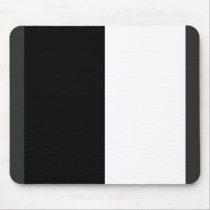 Mousepad meio branco meio preto, meio preto meio branco