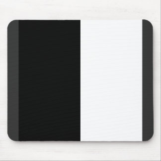 Mousepad meio branco meio preto, meio preto meio branco