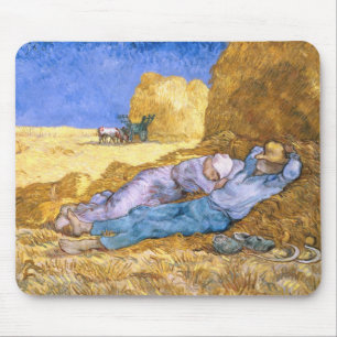 Mousepad Meio-dia de Vincent van Gogh , o Siesta, após o
