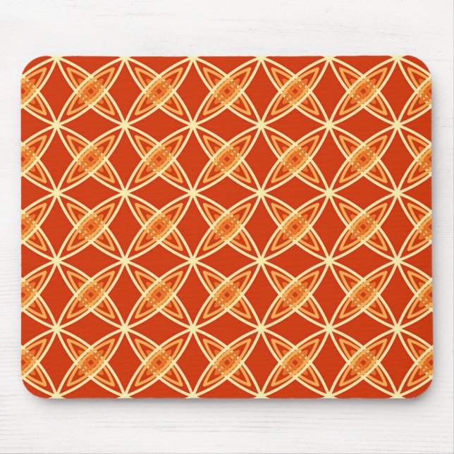 Mousepad Meio século Atômica moderno - tangerina laranja (Frente)