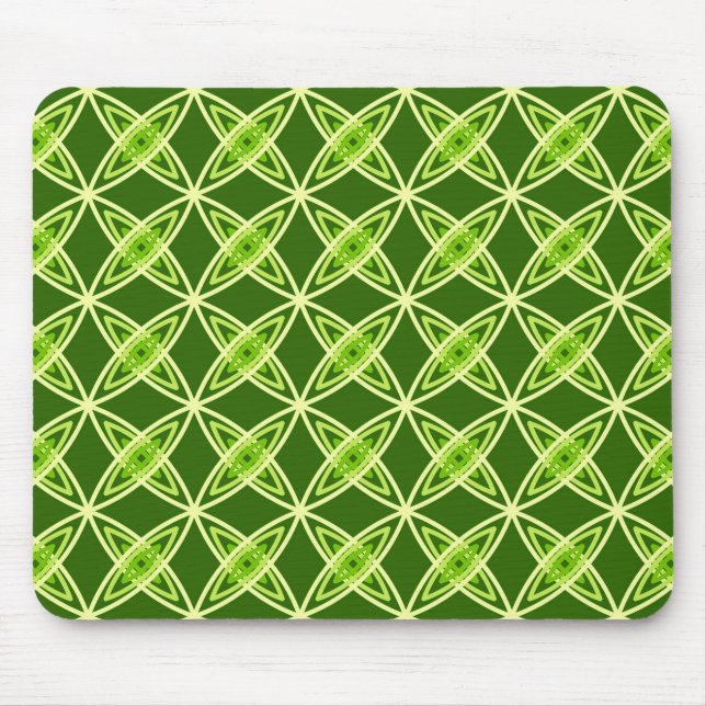 Mousepad Meio século Atômica Moderno - Verde-Azul (Frente)