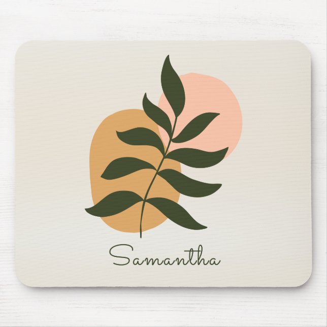 Mousepad Meio século Botânico Terracotta Boho (Frente)