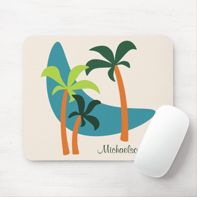 Mousepad Meio século Modern Palm Oasis (Com mouse)