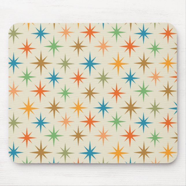 Mousepad Meio século moderno colorido explosão estelar atôm (Frente)