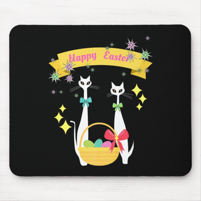 Mousepad Meio século Moderno da era atômica — castor feliz  (Frente)