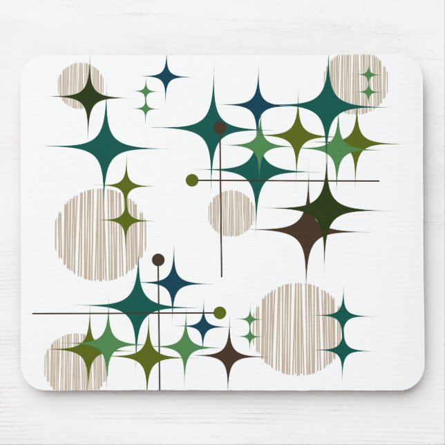 Mousepad Meio século moderno esterifes e o teclado do mouse (Frente)