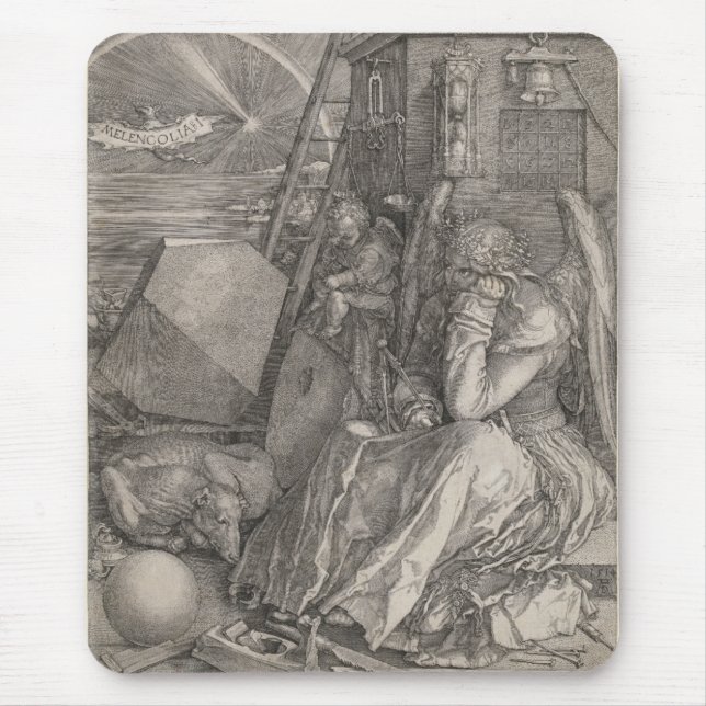 Mousepad Melancholia mim, gravando por Albrecht Durer (Frente)