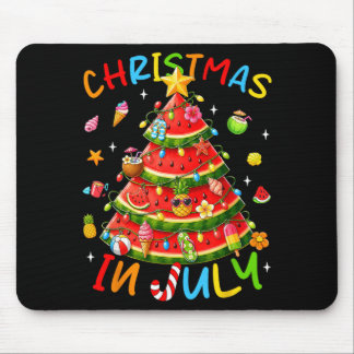 Mousepad Melancia de Férias de Verão Árvore Divertida de Ve