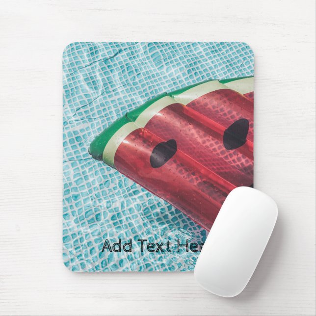 Mousepad Melancia Flutuante na Piscina de Nadação (Com mouse)