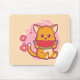Mousepad Melancia Gato-Gato-Gato Kawaii