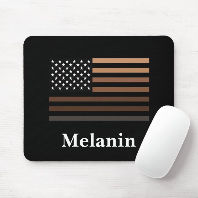 Mousepad Melanin African American Flag Black History (Com mouse)
