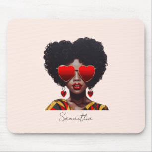 Mousepad Melanin Magic: Rainha Negra Enroscando Formas Card