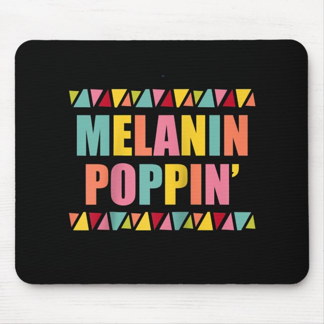 Mousepad Melanin Poppin 1990s Hip Hop Dance Black Pride (Frente)