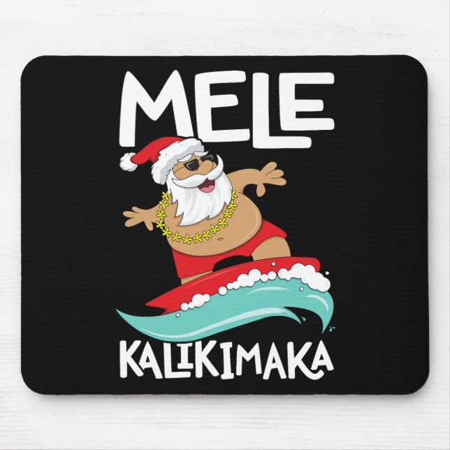 Mousepad Mele Kalikimaka Hawaii no Surfe (Frente)