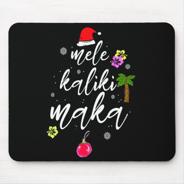 Mousepad Mele Kalikimaka Hawaiian Hawaii Xmas Pajama Palm T (Frente)