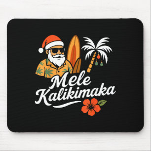 Mousepad Mele Kalikimaka Natal havaiano Chapéu de Papai Noe