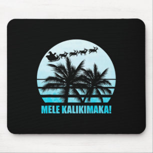 Mousepad Mele Kalikimaka Retro Havaiana Família Natal Va