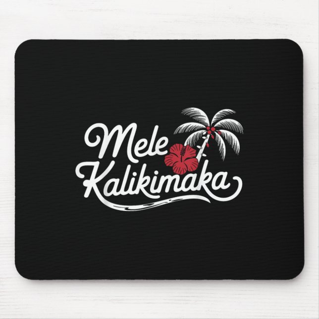 Mousepad Mele Kalikimaka Trocal Christmas Hawaiian Xmas  (Frente)