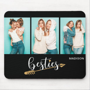 Mousepad Melhor Amigos Três Fotografias Personalizadas Nom