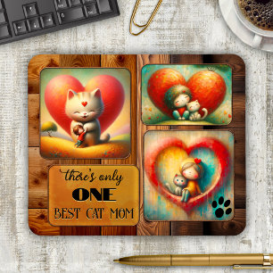 Mousepad Melhor Arte ou Foto da Mãe de Cat