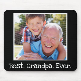 Mousepad Melhor Avô Alguma Vez Foto Personalizada Preta