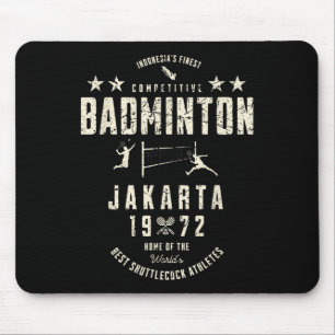 Mousepad Melhor Badminton Competitivo Vintage da Indonésia