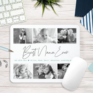 Mousepad Melhor Chic de Colagem de Fotos do Script Moderno 