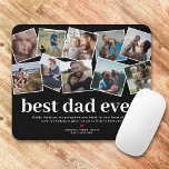 Mousepad Melhor Colagem de Fotos do Dia de os pais Nunca<br><div class="desc">Um mouse pad moderno com dia de os pais,  com uma colagem fotográfica de 12 fotos da família para que você substitua pelo seu,  o ditado "melhor pai de sempre.",  um agradecimento personalizado nota,  um coração vermelho giro e os nomes de suas crianças.</div>
