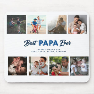 Mousepad Melhor Dia de os pais de Colagem de Fotos do Melho