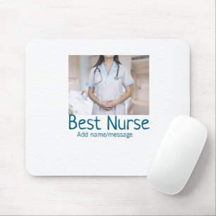 Mousepad Melhor enfermeira adicionar nome de foto texto méd
