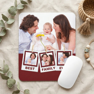 Mousepad Melhor Família de Sempre Colagem de 4 Fotos Person