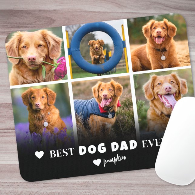 Mousepad Melhor Foto Pet do Pai de Cão (Best Dog Dad Pet Photo Mouse Pad )