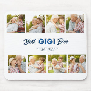Mousepad Melhor Gigi de Colagem de Fotos do Dia de os pais
