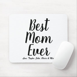 Mousepad Melhor Mãe Alguma Vez em Branco Chic