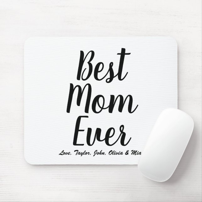 Mousepad Melhor Mãe Alguma Vez em Branco Chic (Com mouse)