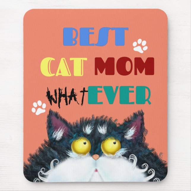 Mousepad Melhor Mãe De Gato | Bobos De Gato Engraçado (Frente)