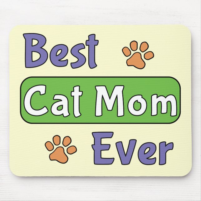 Mousepad Melhor Mãe de Gato de Todos os Tempos (Frente)