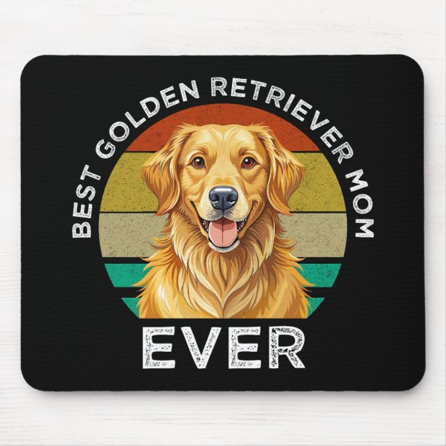 Mousepad Melhor Mãe de Golden Retriever de Todos os Tempos (Frente)
