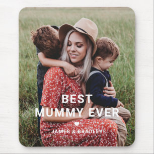 Mousepad Melhor Mãe de Sempre Coração Foto Dia das Mães